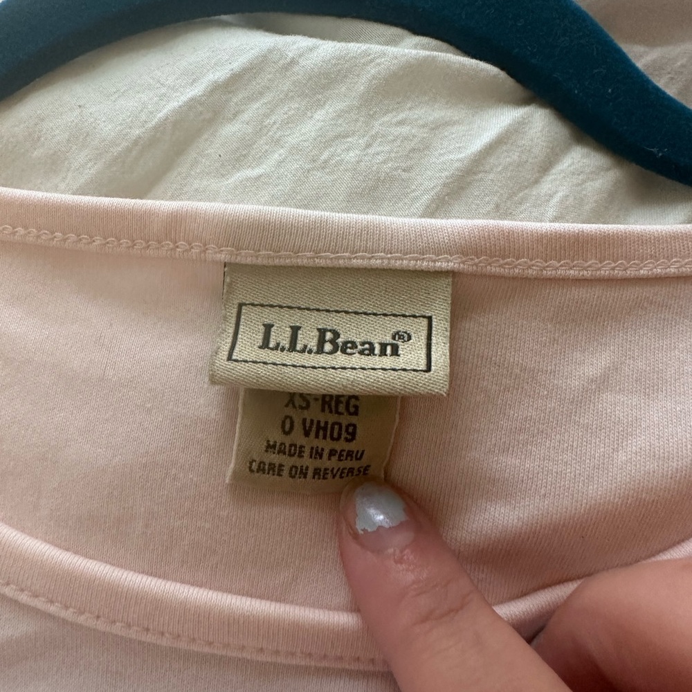 L. L. Bean Light Pink Long Sleeve Basic Top